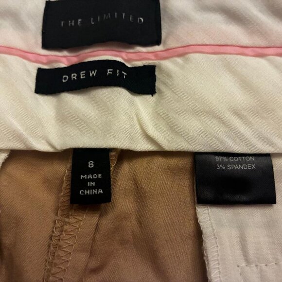 SHORTS THE LIMITED Drew Fit Sz 8 Bermuda Walking Shorts w/Cuffs Khaki - Picture 3 of 8